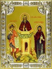 Даниил пророк, Даниил Столпник и Даниил Московский (18х24), серебро