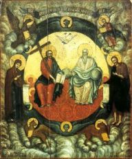 Икона Новозаветная Троица - Сопрестолие (копия старинной)
