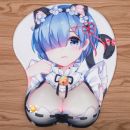3D коврик для мышки Re:Zero - Рам Ram Neko ver