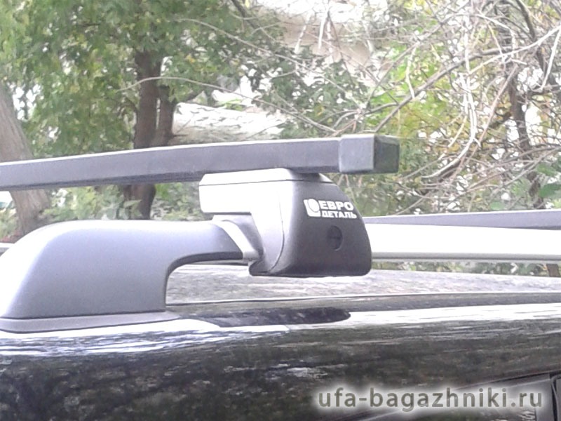 Багажник на крышу - стальные прямоугольные дуги на рейлинги UAZ Patriot, Евродеталь