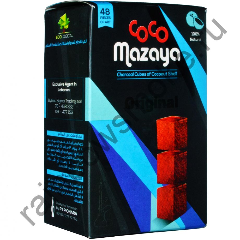 Уголь кокосовый для кальяна Coco Mazaya (48 шт)