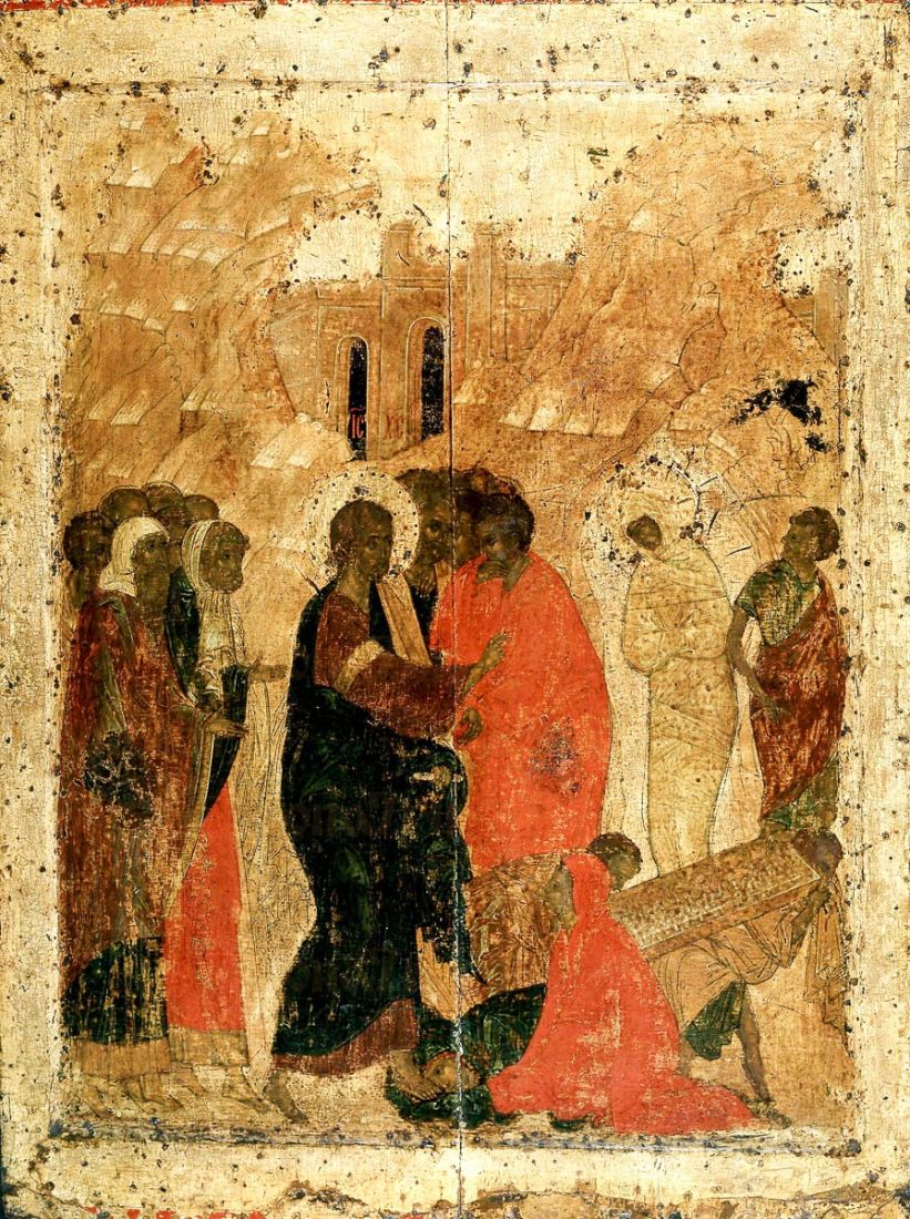Икона Воскрешение Лазаря (копия 16 века)