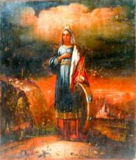 Икона Екатерина Александрийская (копия 19 века)