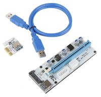 Райзер ver.008S PCI-E PCI Express Riser USB 3.0 - 6PIN+MOLEX+SATA