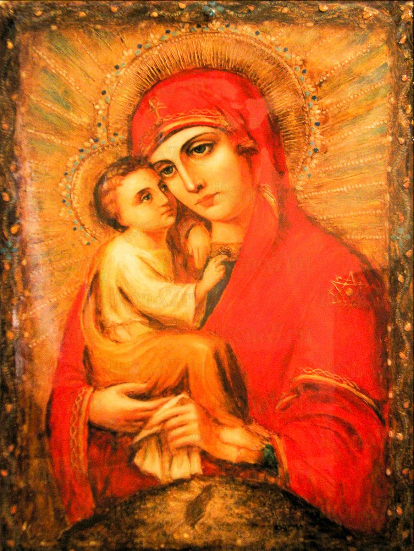 Икона Почаевская икона Божией Матери (копия старинной)