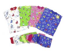 Пижама с кокеткой C-PJ023(2)-IT (интерлок-пенье, большие размеры) | Код 01634 | Оптом от производителя "Мамин Малыш" | Цвет в ассортименте