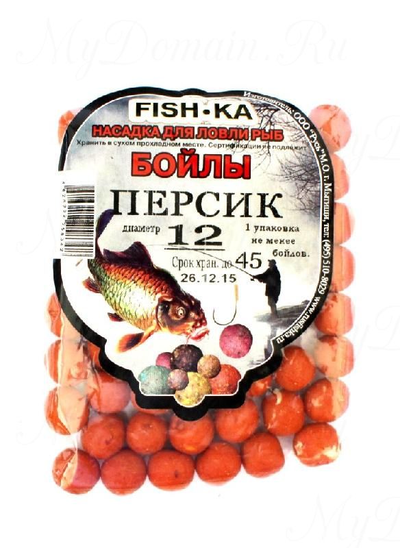 Бойлы FISH.KA (персик) диаметр 12 мм