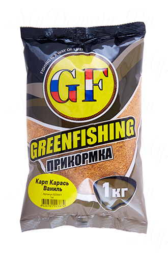 Прикормка GREENFISHING GF Карп/Карась Ваниль, вес 1 кг