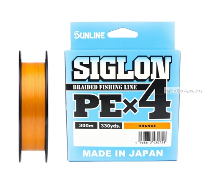 Плетёный шнур Sunline Siglon PEx4 300м / цвет: Orange