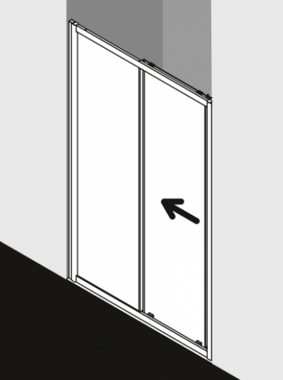 Изображение Душевая дверь Kermi Atea для ниши AT D2D