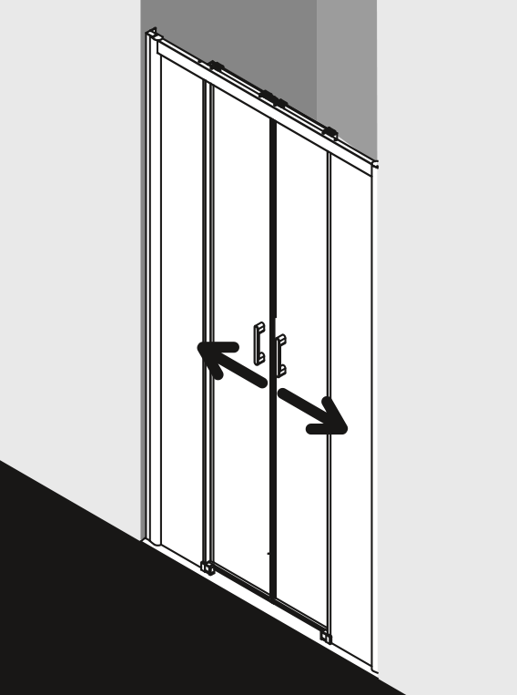 Душевая дверь Kermi Atea для ниши AT D4B ФОТО