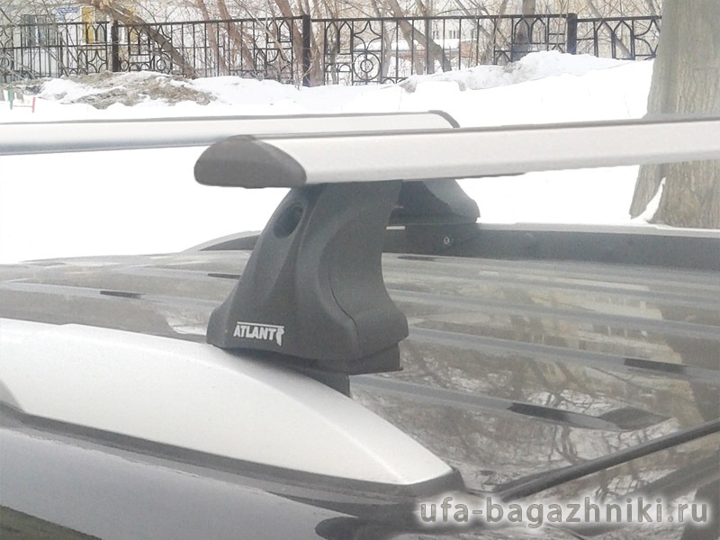 Багажник на крышу Ford Ecosport с интегрированными рейлингами, Атлант, крыловидные дуги