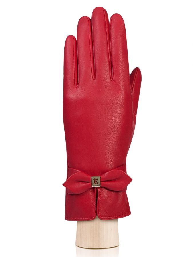 Кожаные женские перчатки с бантом ELEGANZZA GR01-00023445