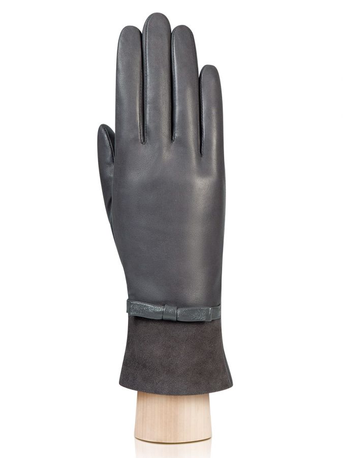 Кожаные перчатки с велюровой вставкой ELEGANZZA GR01-00023444