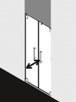 Душевая дверь Kermi Pasa в нишу PA PTD схема 1