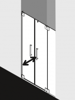 Душевая дверь Kermi Pasa в нишу PA PFN схема 1