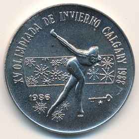 XVзимние олимпийские игры в Калагари 1988 1 песо Куба 1986