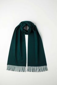 однотонный кашемировый шарф (100% драгоценный кашемир), цвет Малахит Tartan Green Classic cashmere, высокая плотность 7