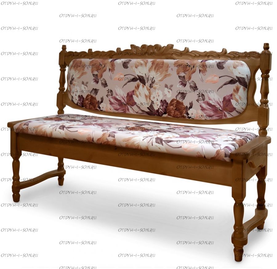 Кухонный диван Картрайд с резьбой (ВМК Шале) (60х100х106) или любые Ваши размеры