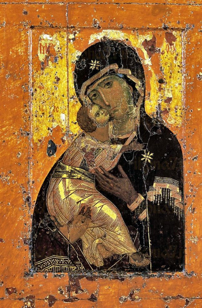 Икона Владимирская Божия Матерь 12 век