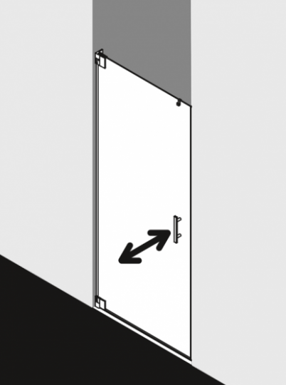 Душевая дверь Kermi Filia в нишу FI 1TO схема 1