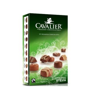 Шоколадные конфеты пралине без сахара Cavalier Box of Premium Chocolates Stevia - 100 г (Бельгия)