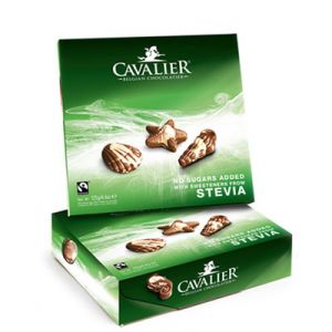 Шоколадные конфеты Морские ракушки без сахара Cavalier Stevia Chocolate Seashells - 125 г (Бельгия)