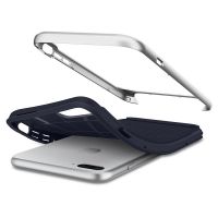 Чехол Spigen Neo Hybrid Herringbone для iPhone 8 Plus серебристый