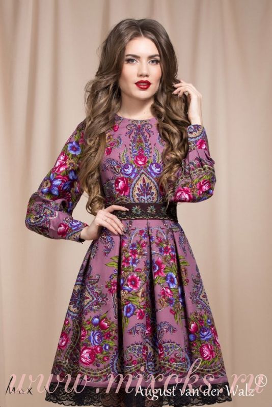 Современное платье в русском народном стиле купить с примеркой