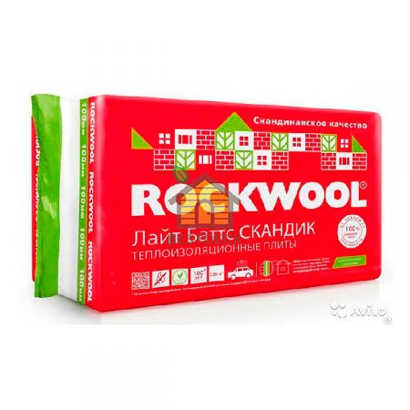 Rockwool лайт баттс Скандик 800х600х50 мм (12 шт)