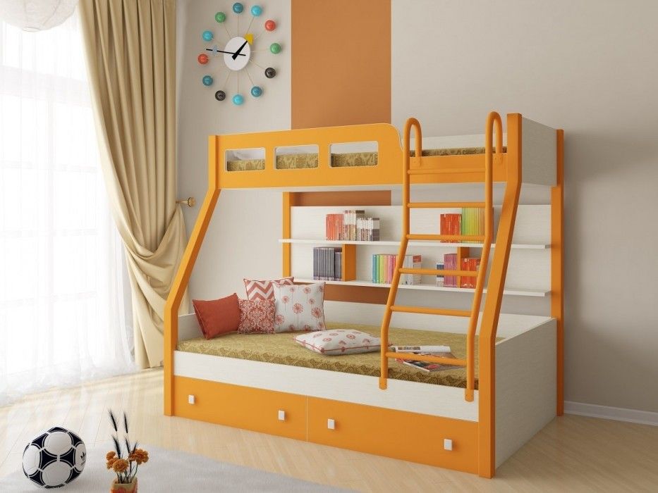 Кровать Астра,двухъярусная кровать с широким спальным местом