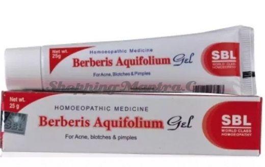 Гомеопатический гель против прыщей, угрей и пятен Берберис аквифолиум SBL Homeopathy | SBL Berberis Aquifolium Gel