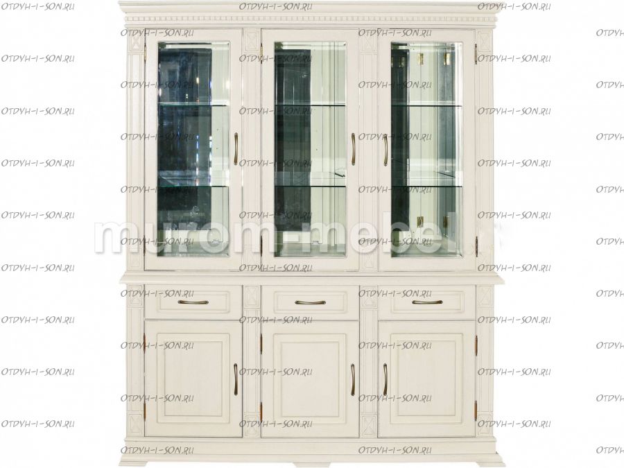 Шкаф-витрина Флоренция-1 трехдверный