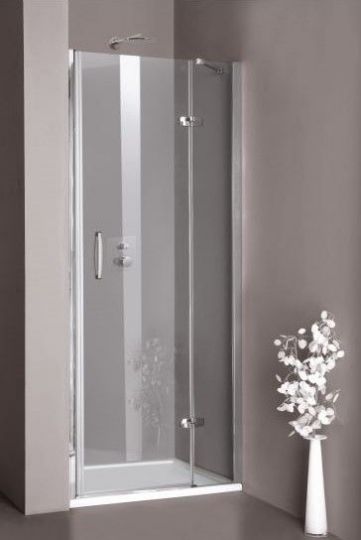 Huppe Aura elegance 1/4 круга Двустворчатая распашная дверь с неподвижными сегментами 4008 ФОТО