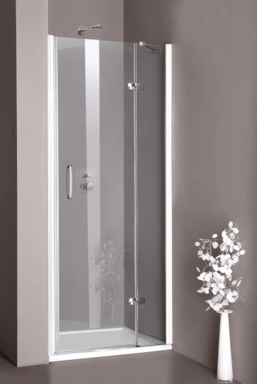 Huppe Aura elegance Раздвижная душевая дверь с неподвижным сегментом и доп. элементом крепление слева 4018 ФОТО