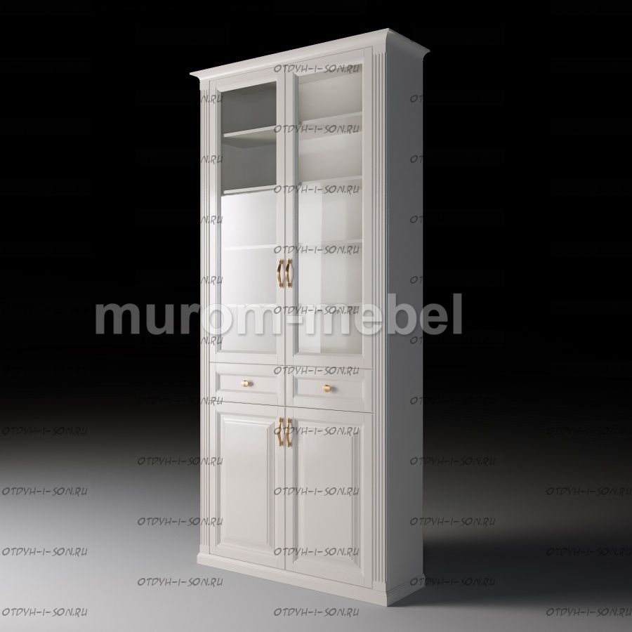 Шкаф 2-дверный с ящиками Валенсия (90х33х230)