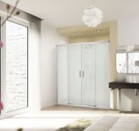 Односекционная раздвижная душевая дверь в нишу с неподвижным сегментом Huppe Design elegance 8E02 схема 3