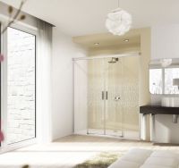 Односекционная раздвижная душевая дверь в нишу с неподвижным сегментом Huppe Design elegance 8E02 схема 4