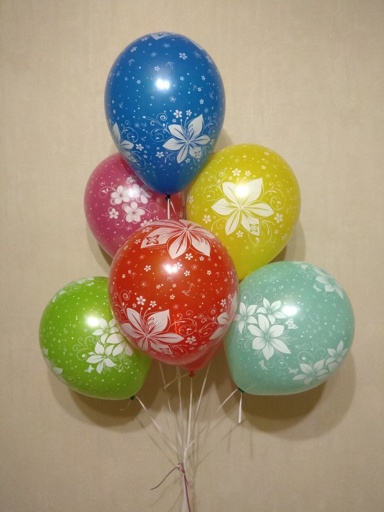 Цветочный Орнамент латексные шары с гелием