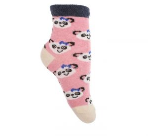 Розовые носки для девочки с рисунком панд