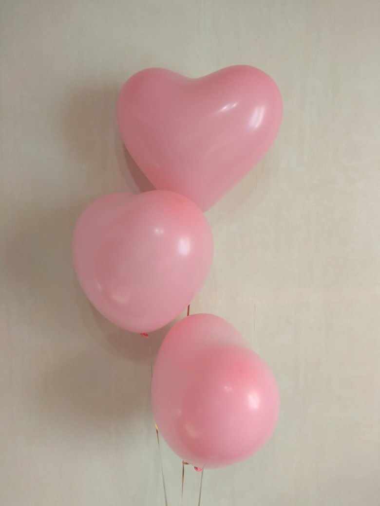 Шар-сердце розовый 40 см латексные шары с гелием
