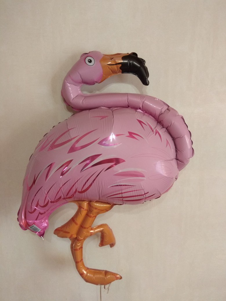 Фламинго фольгированный шар с гелием