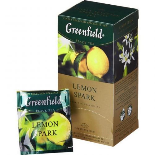 Чай Greenfield Lemon Spark черный с лимоном 25 пак
