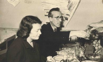 Со второй женой Ларисой Павловной (1949 г.)