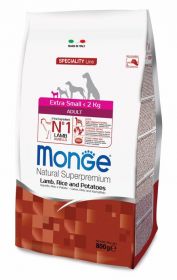Monge Dog Speciality Extra Small корм для взрослых собак миниатюрных пород ягненок с рисом и картофелем 2,5 кг