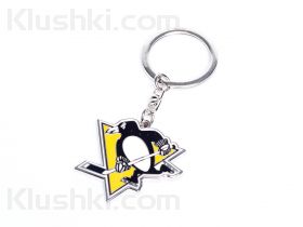Брелок "NHL Pittsburgh Penguins" металлический знак