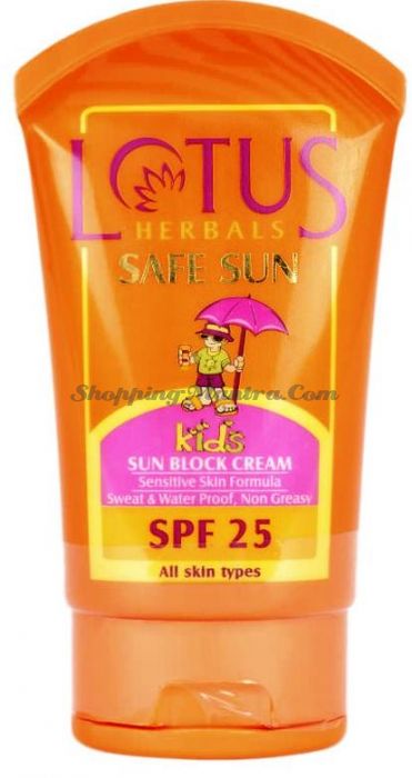 Детский солнцезащитный крем SPF25 Лотус Хербалс | Lotus Herbals Safe Sun Kids Sun Block Cream SPF 25