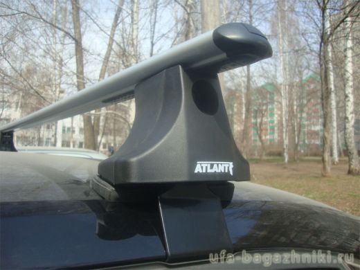 Багажник на крышу Volkswagen Polo sedan 2010-..., Атлант, аэродинамические дуги