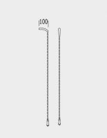 Devon&Devon Rose сливной механизм, ручка, цепочка и рычаг для высокого бачка схема 1