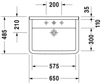 Раковина Duravit Starck 3 65х48,5 030065 схема 5